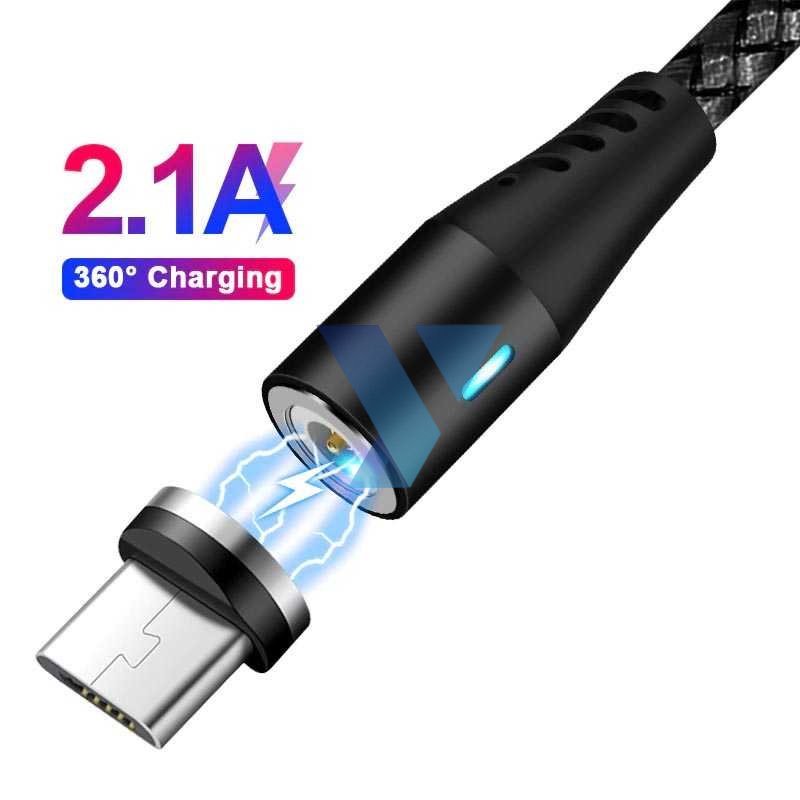 AUFU Kabel Charger Magnetic USB Type C 2.1A 1 Meter - A420 ( Al-Yusi )