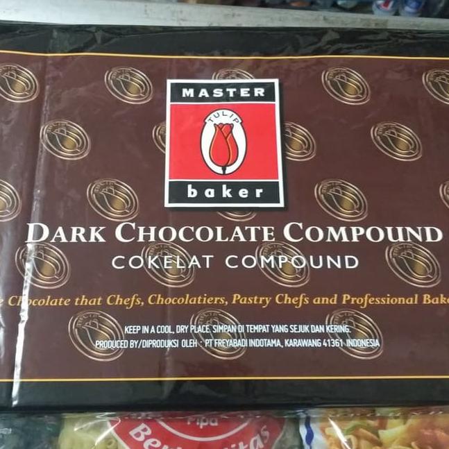 

New Collection--tulip coklat master baker per 250gr dark chocolate dcc