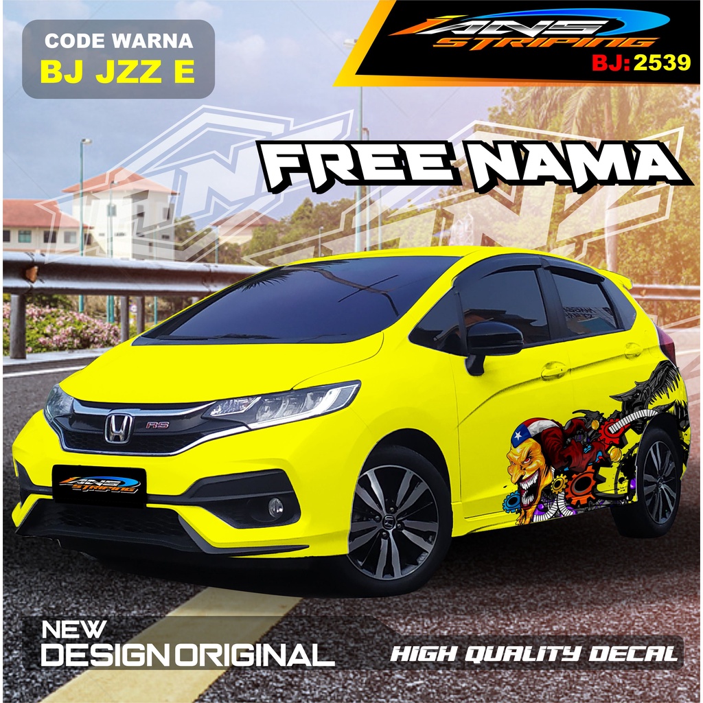 VARIASI STICKER HONDA JAZZ / STICKER DECAL MOBIL JAZZ / DECAL STICKER MOBIL HONDA JAZZ , BRIO / STICKERMOBIL