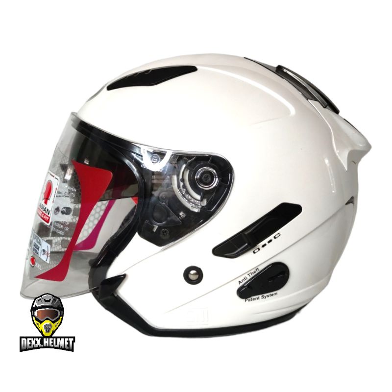 Jual Helm KYT Galaxy Flat R White Glossy Double Visor Original (BIG
