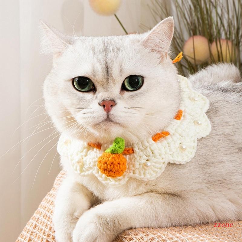 Kalung Leher Rajut Elastis Dengan Lonceng Untuk Anjing / Kucing Peliharaan