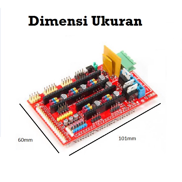 [HAEBOT] Ramps 1.4 Motor Driver A4988 CNC 3D Printer Controller Set Heatshink Engraver Marlin GRBL 5 Axis Arduinoo Mega DRV8825 Mikrostepping Nema 17