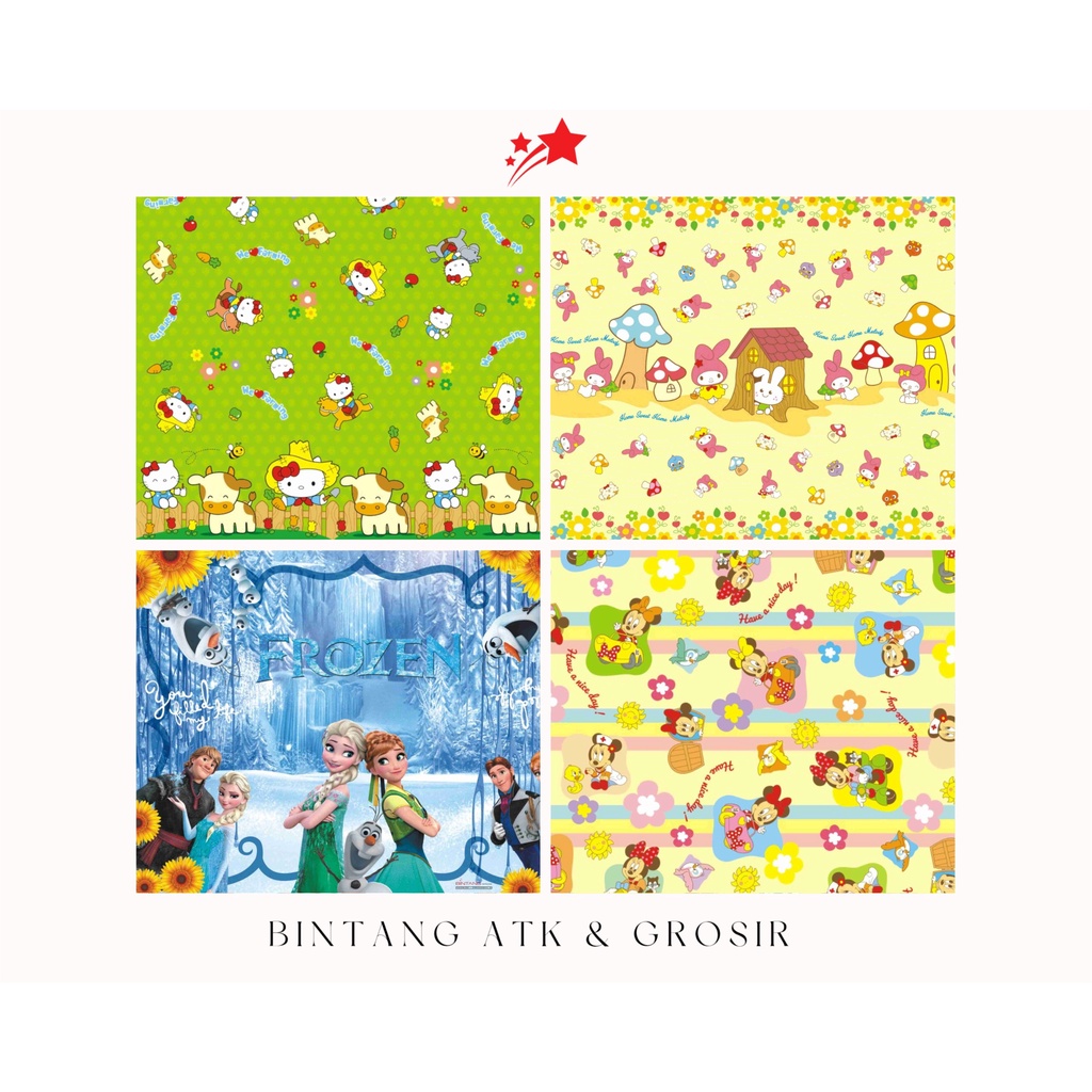 

Kertas kado BINTANG karakter GIRL A / kertas kado motif Cewek / kertas kado tebal cute