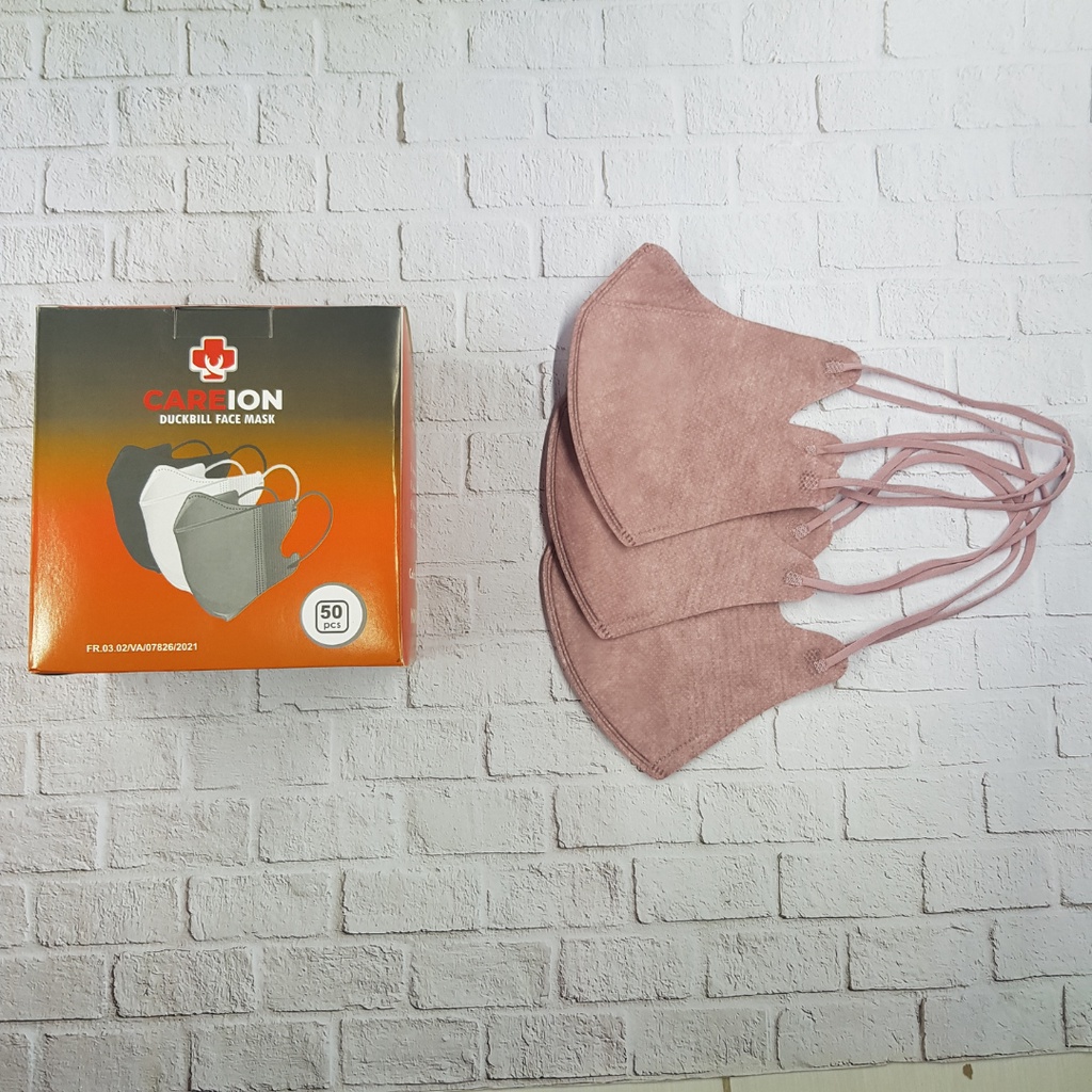 𝘈𝘉𝘎✰ Masker Duckbill Hijab CAREION 3 Ply / Masker Duck bill CAREION Headloop / Masker Hijab Duckbill Earlop isi 50pcs 1029