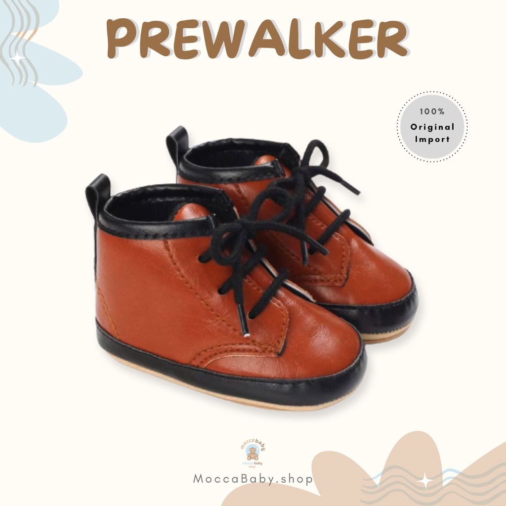 MBSS - PREWALKER Sepatu Anak Bayi Baby  Shoes Sandal Casual Socks Anti Slip Bahan Import / OLINE BOOTS