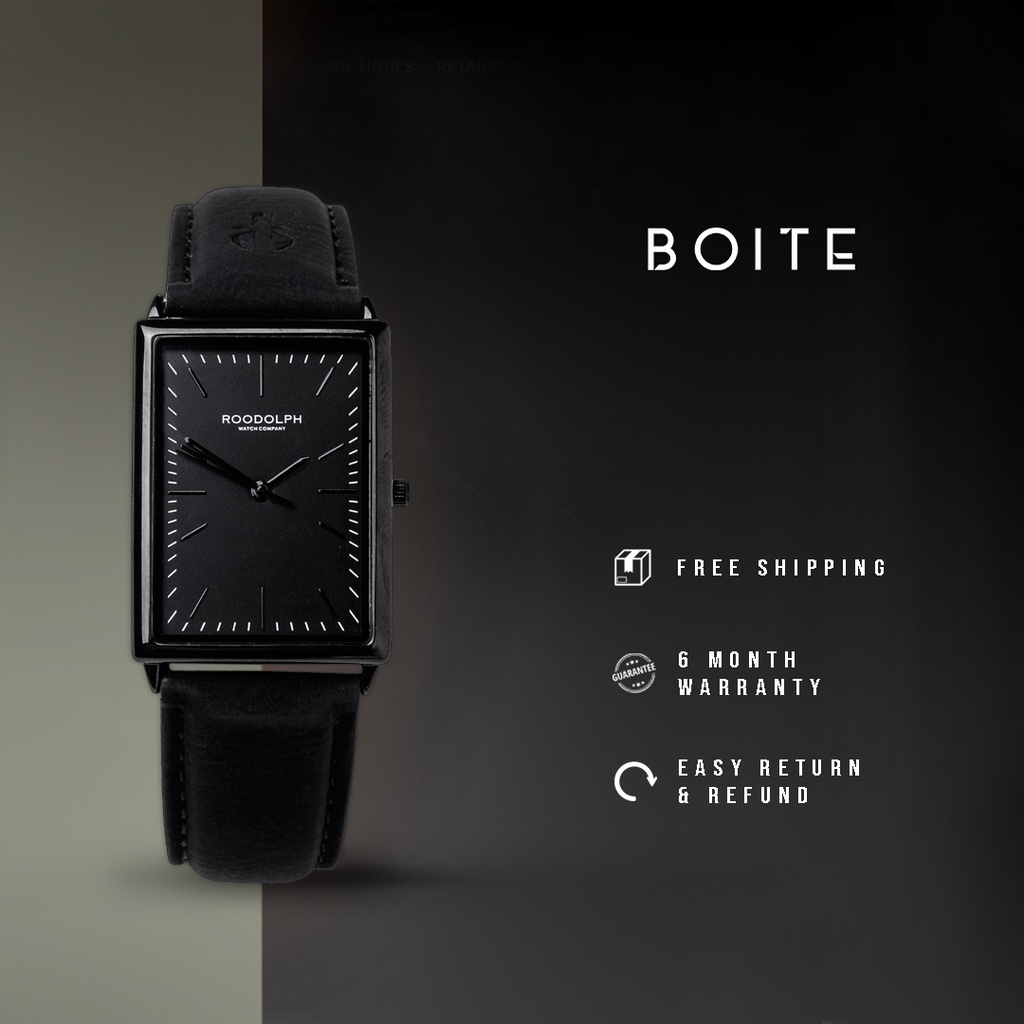 Roodolph Watch - Boite All Black | Jam Tangan Wanita | Jam Tangan