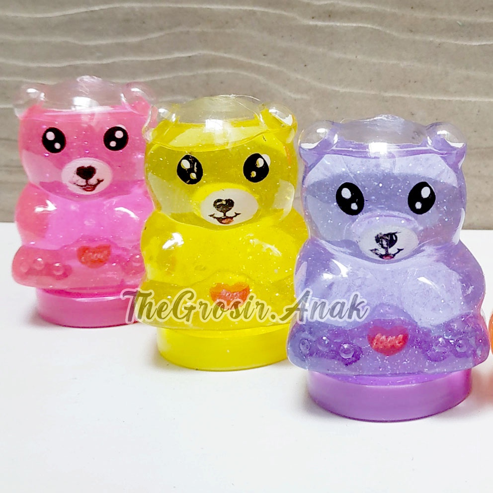 MURAH!!! Slime Clear Jelly Love Bear Beruang BOTOL WANGI