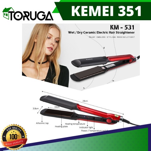Catokan Rambut Kemei KM-531 Catok Professional Hair Straightener