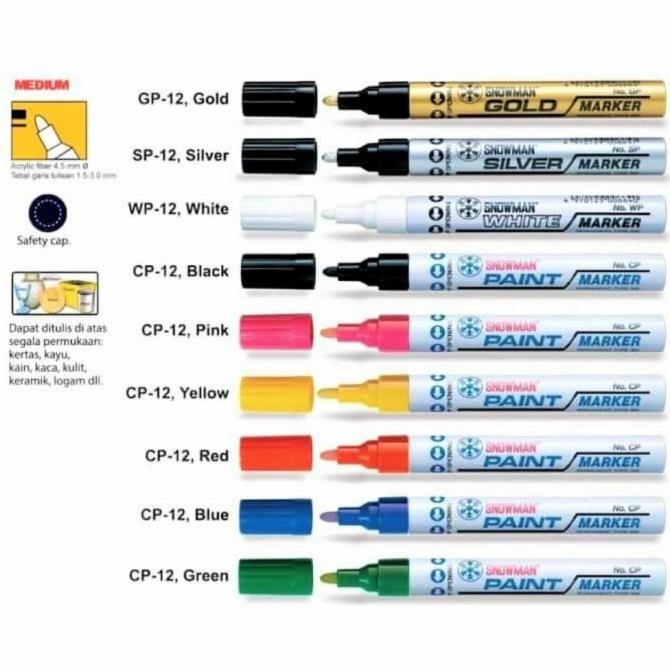 

Spidol Paint Marker Snowman Permanent per lusin