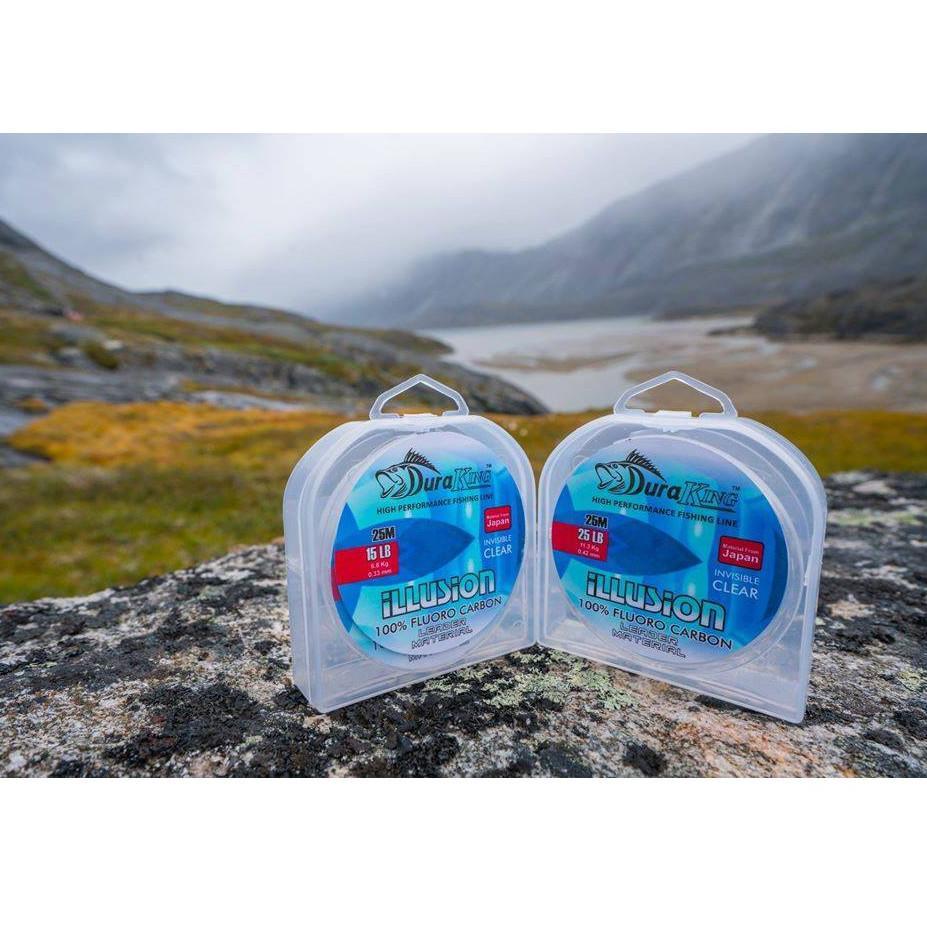 "SDM.18Oc22ᴷ" SENAR PANCING BENANG Leader DURAKING ILLUSION 100% FLUOROCARBON LEADER 25 METER