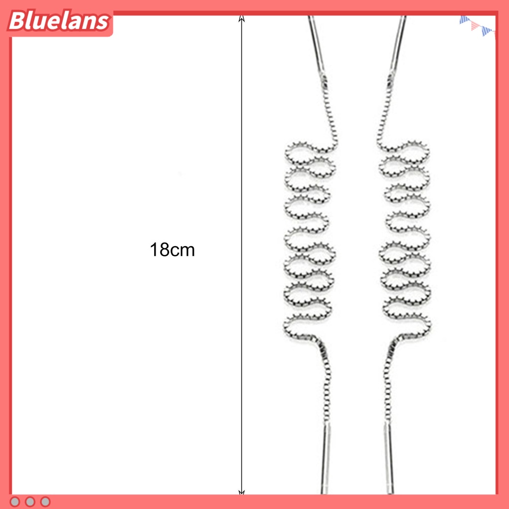 Bluelans Women Fashion Korean Style Super Long Chain Line Long Paragraph Charm Earrings