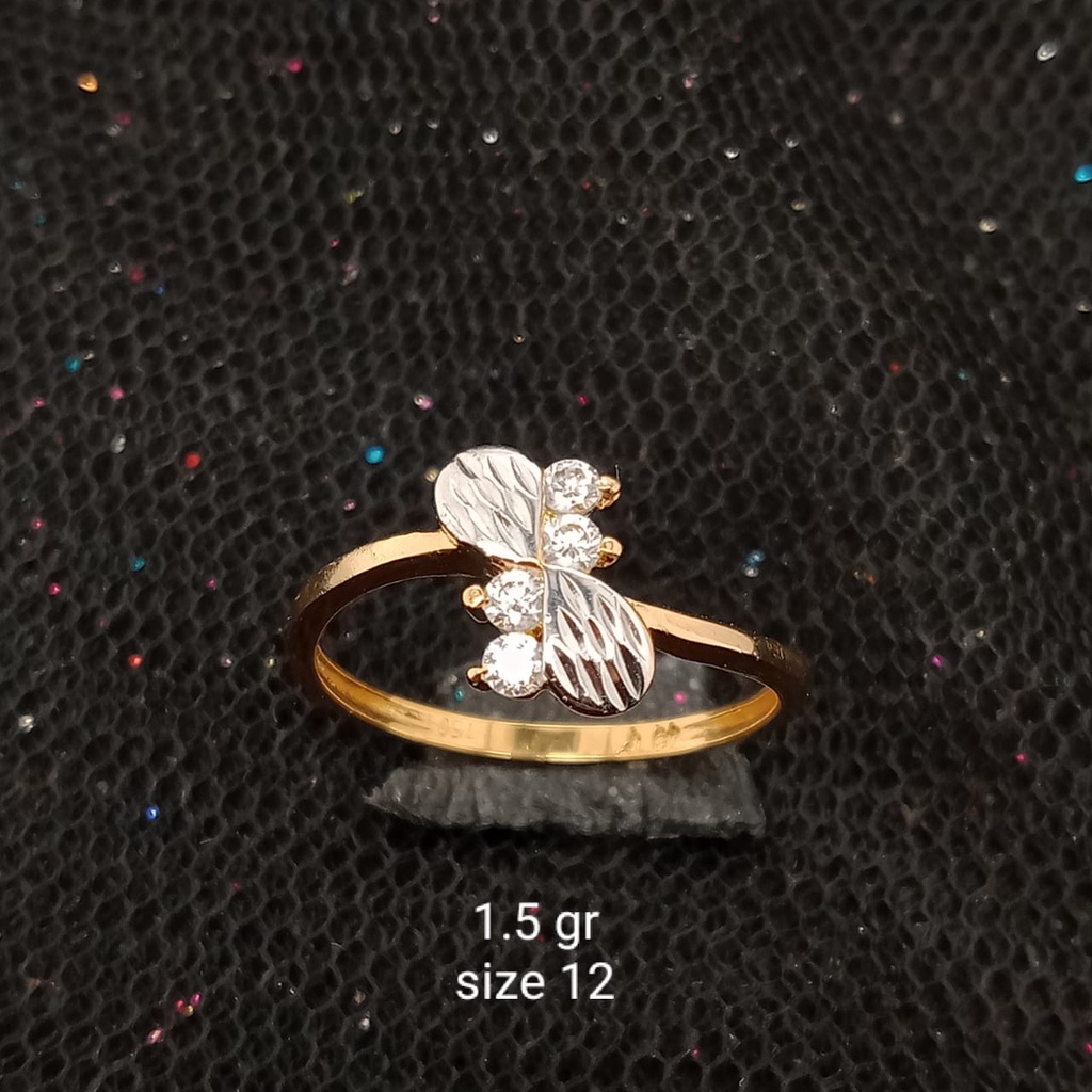 Cincin emas 17K - 1.5 gr kadar 750 - 3753