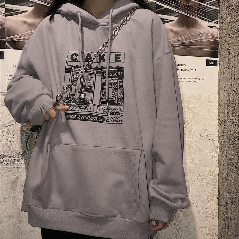 Hoodie Oversize Cake - Korean Style Sweatshirts Hodie - Bahan Fleece - Big Size XXL