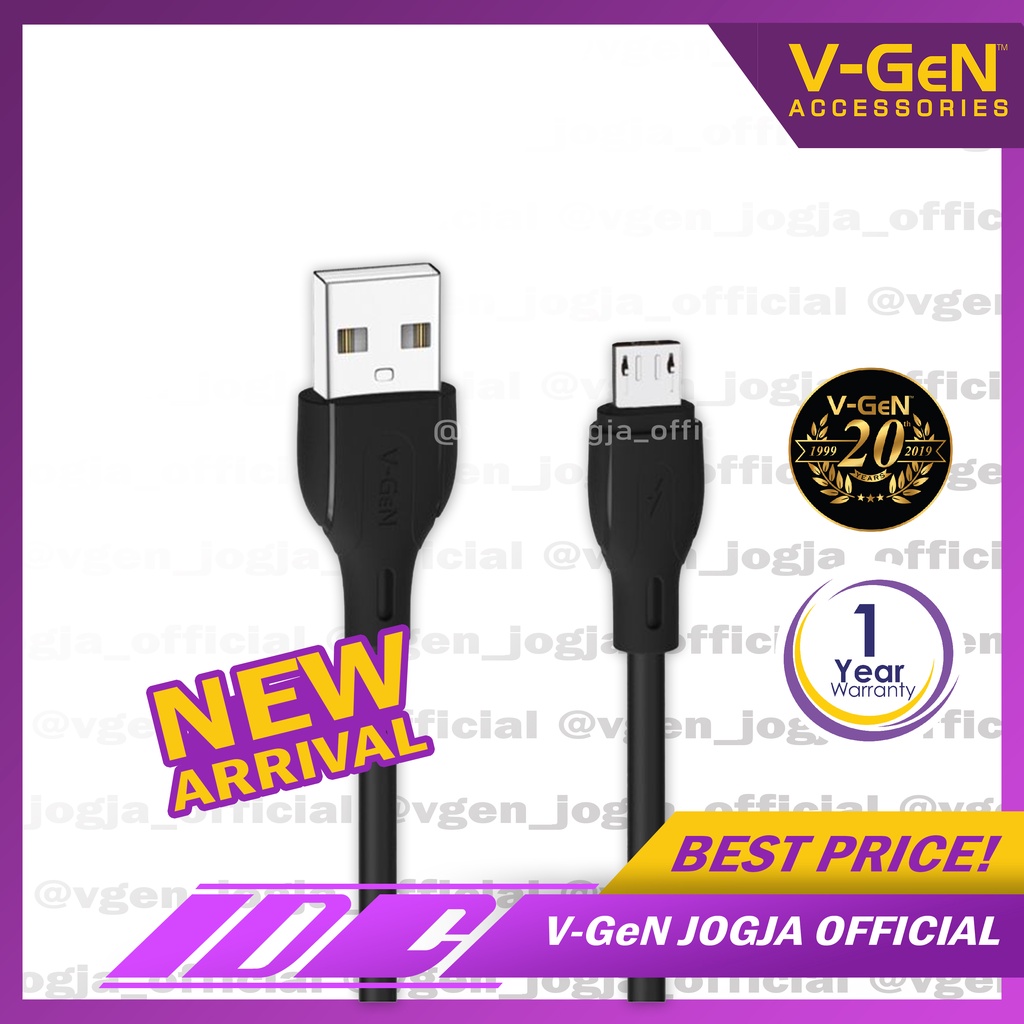 Kabel Micro USB V-GeN VGC-01 3A QC3.0 Fast Charging 1 Meter