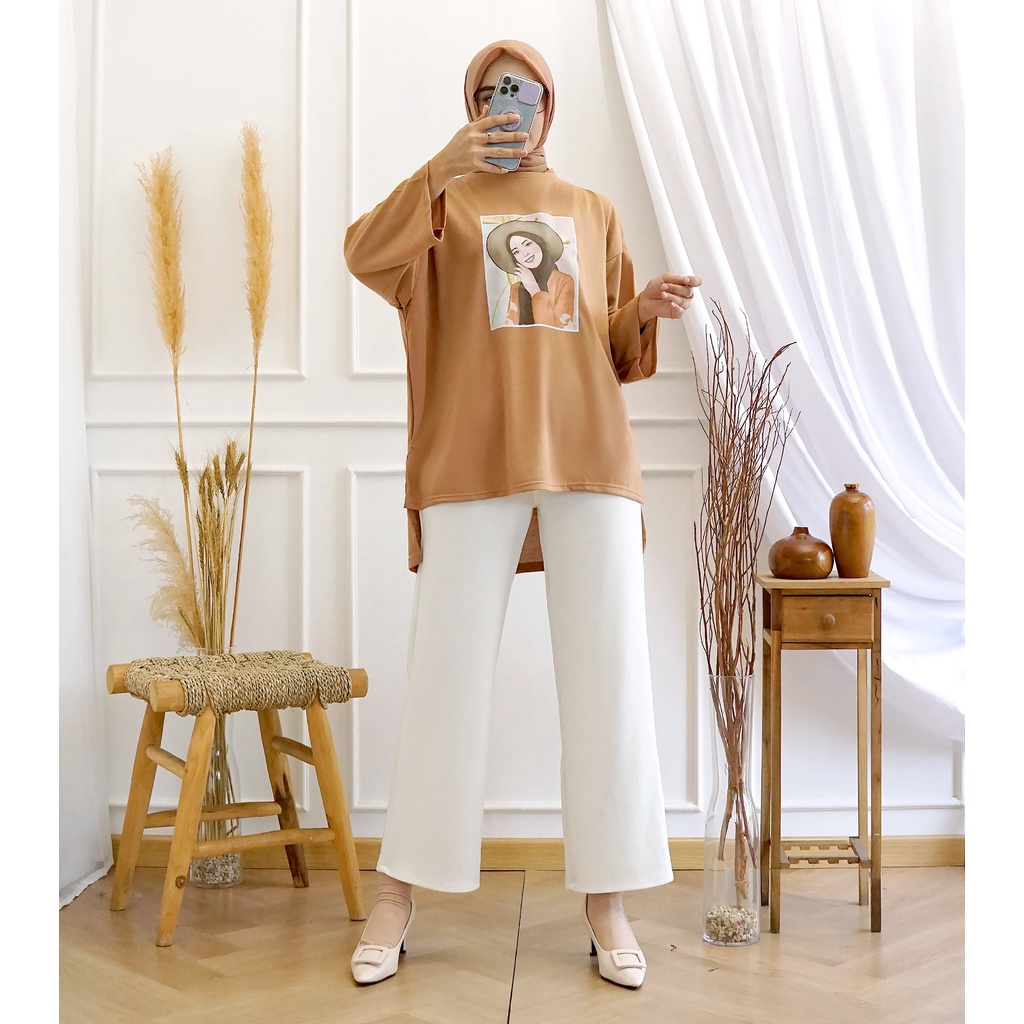 GR ATASAN OVERSIZE KAOS BASIC VIRAL HIJAB SR552