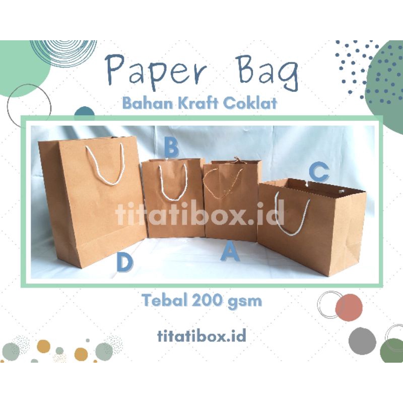 

Paper Bag Coklat Polos / paperbag portrait / 15x9x22 cm / 17x7x23 cm