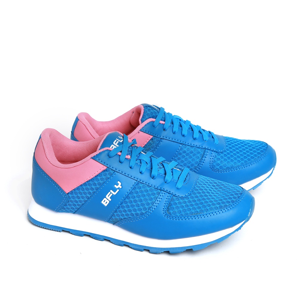 BFLY Sepatu Sneakers Wanita Casual Sporty TANGGO CLR W/S Blue Pink Synthetic Mesh Original