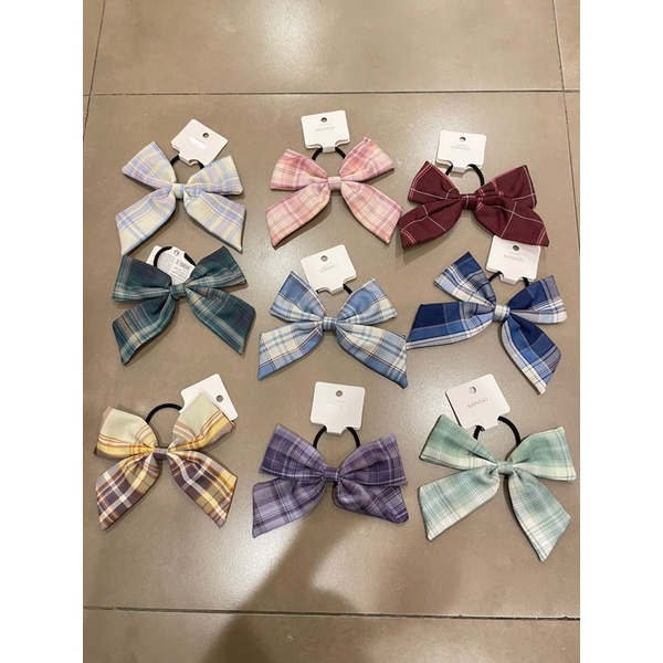 PLAID BOWKNOT HAIR TIE MINISO