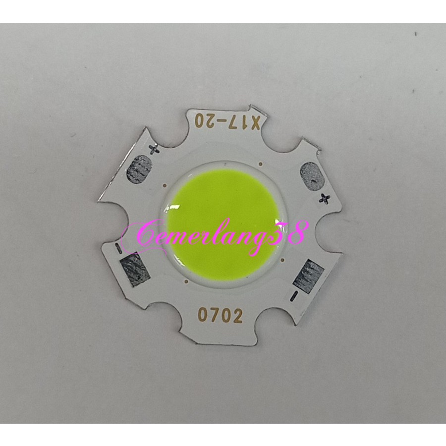 HPL 7W COB / High Power Hijau 10-20 mm LED 7 Watt Chips On Board green