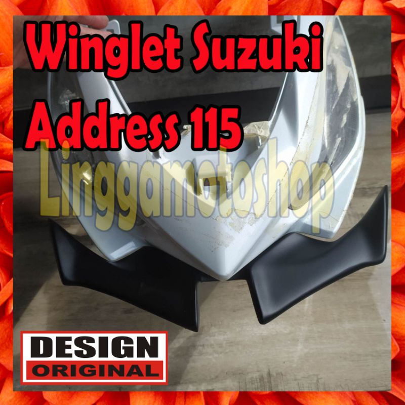 WINGLET SUZUKI ADDRESS 115 * (TIDAK BISA UNTUK TYPE PLAYFULL ) sayap variasi panel body depan cover 