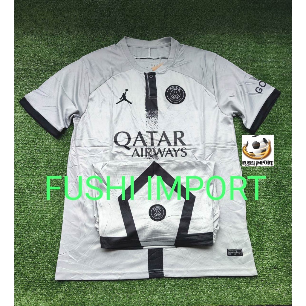 Setelan Jersey Baju Bola PSG Away 2022 2023 ( Fullset Satu Set ) Grade Ori