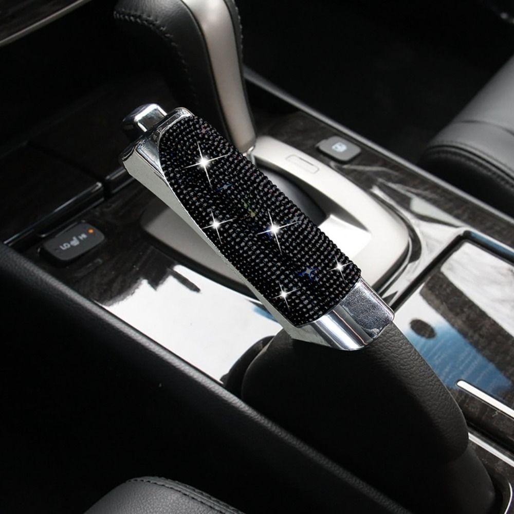 Lanfy Handbrake Cover Kualitas Tinggi Mewah Tahan Lama Auto Gear Shift Kerah Rem Tangan Mobil Assessoires Interior Berlian Berlian Berlian Berlian Imitasi Perlindungan Case