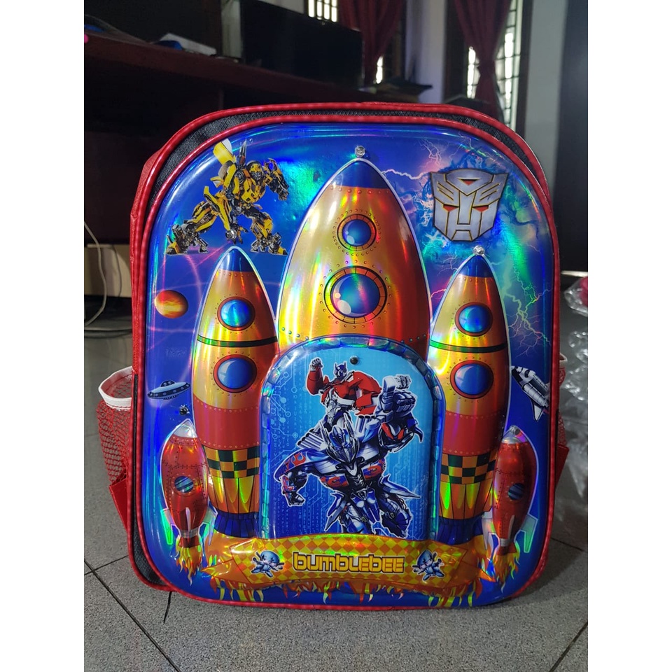 BANTING HARGA!!! 12pcs Tas Ransel Anak Embos LED [Baca Deskripsi!!!] LOL Hello Kitty Frozen Tayo Spiderman BumbleBee Robot Tas Anak Sekolah SD Termurah CAHAYA BUNDA SHOP