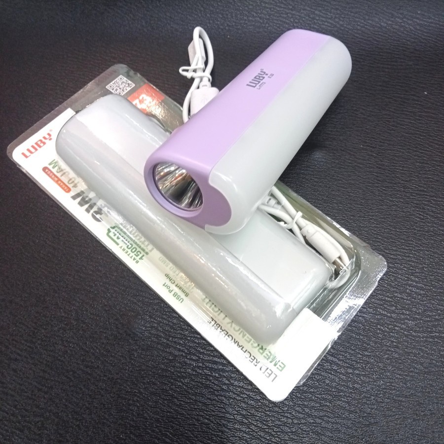 COD Senter Emergency Dimmer LUBY L-7773 Cas 3W Cahaya Putih