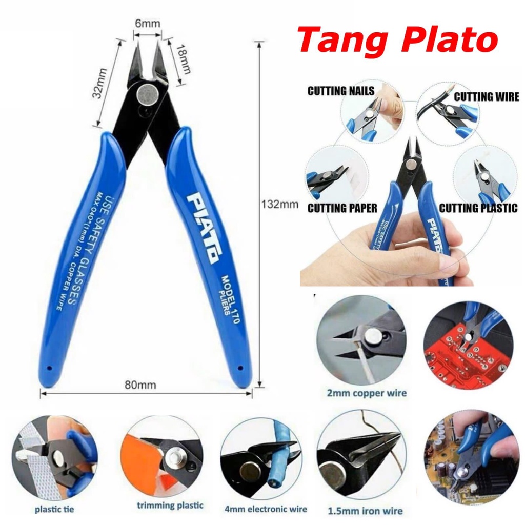 Tang Potong Kawat Tang Plato 5 inch Wire Cutter Nipper Mini Plier pemotong kawat