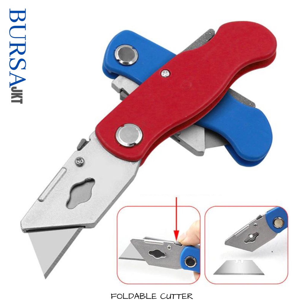 CUTTER LIPAT FOLDABLE CUTTER GYPSUM AKRILIK + TAMBAHAN MATA PISAU