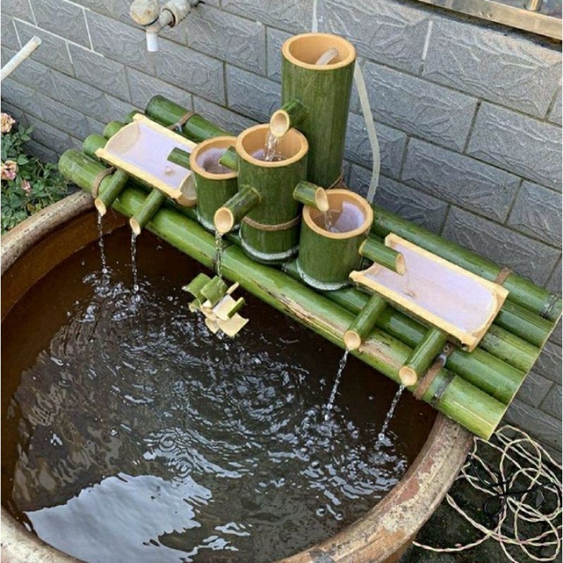 Pancuran air kolam dari bambu,pancuran bambu terlaris