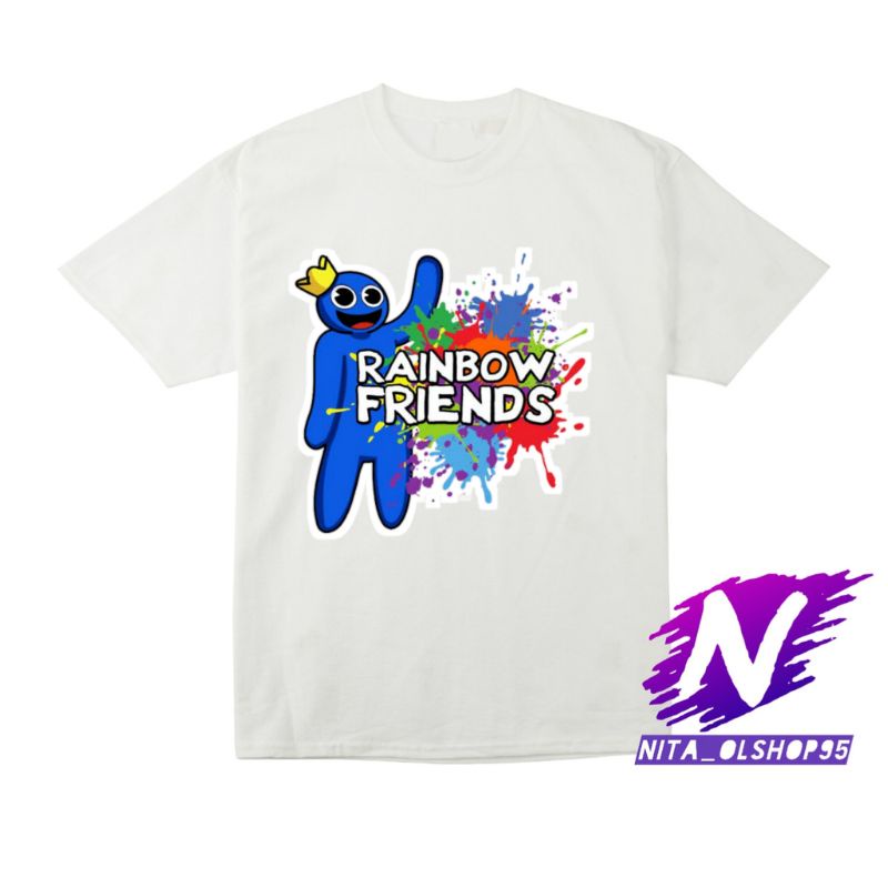 baju anak kaos anak rainbow friends blue karekter
