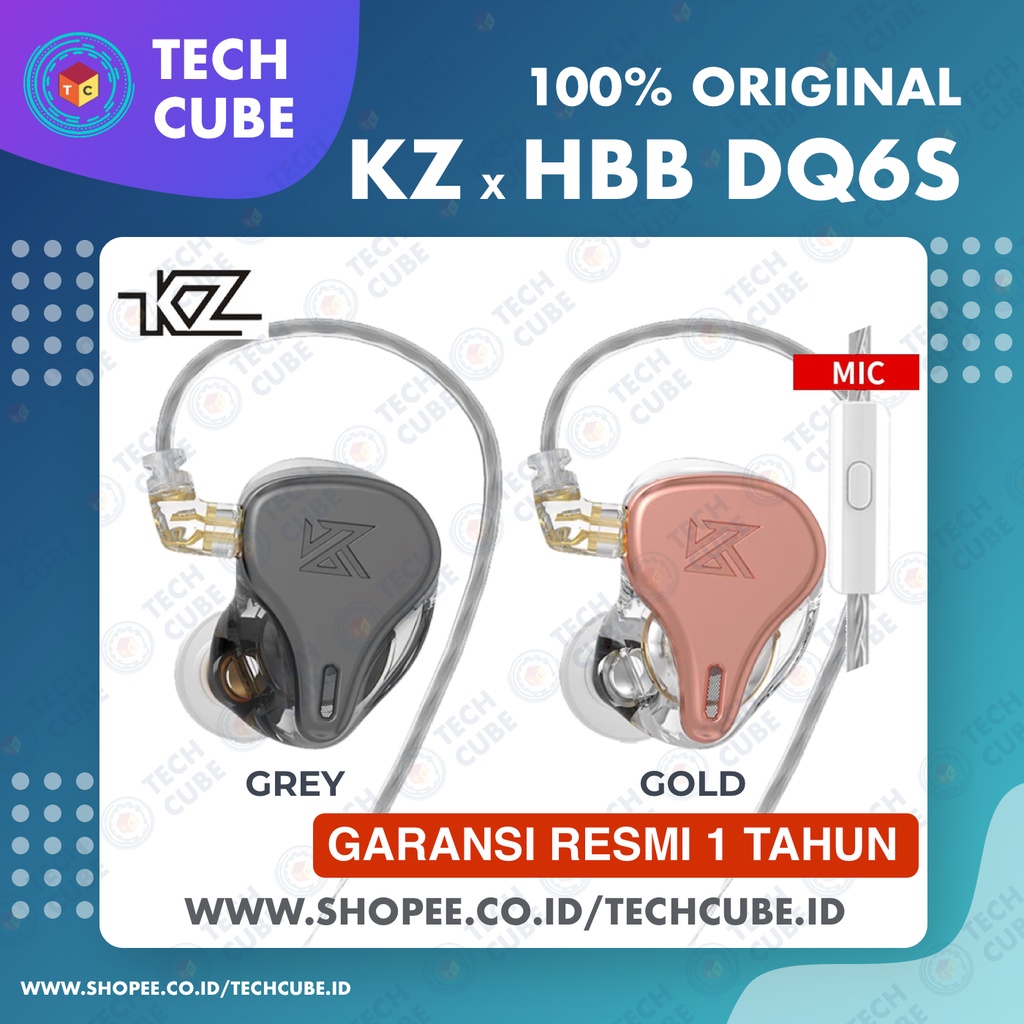 KZ x HBB DQ6S with Mic In Ear HiFi Driver Earphone Alt DQ6 ZES ZEX ZSN PRO