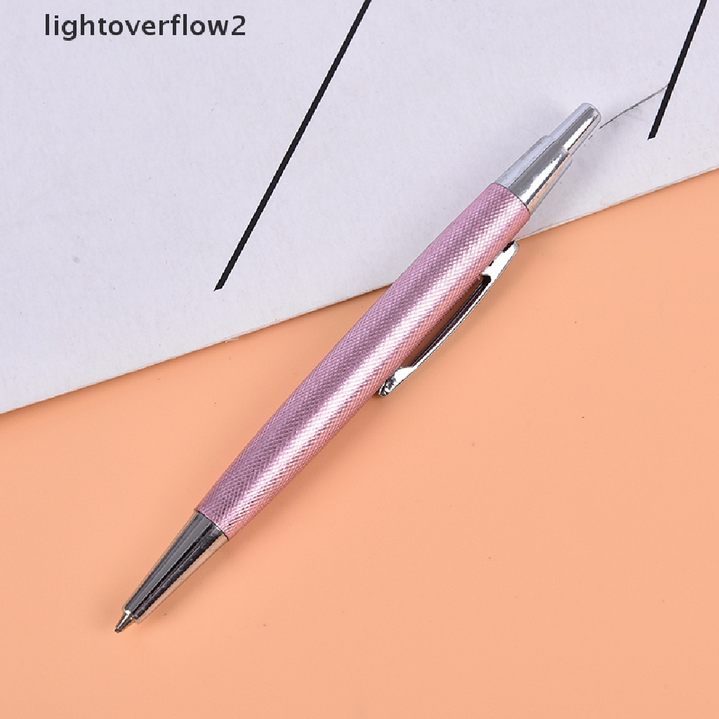 Lightoverflow2 Pensil Mekanik Otomatis Mini 0.7 / 0.5mm Bahan Metal Untuk Menulis