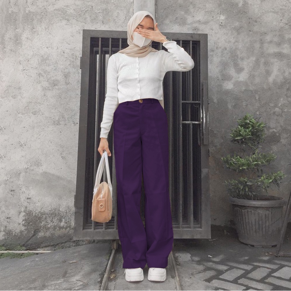 Melva Slit Pants - AC