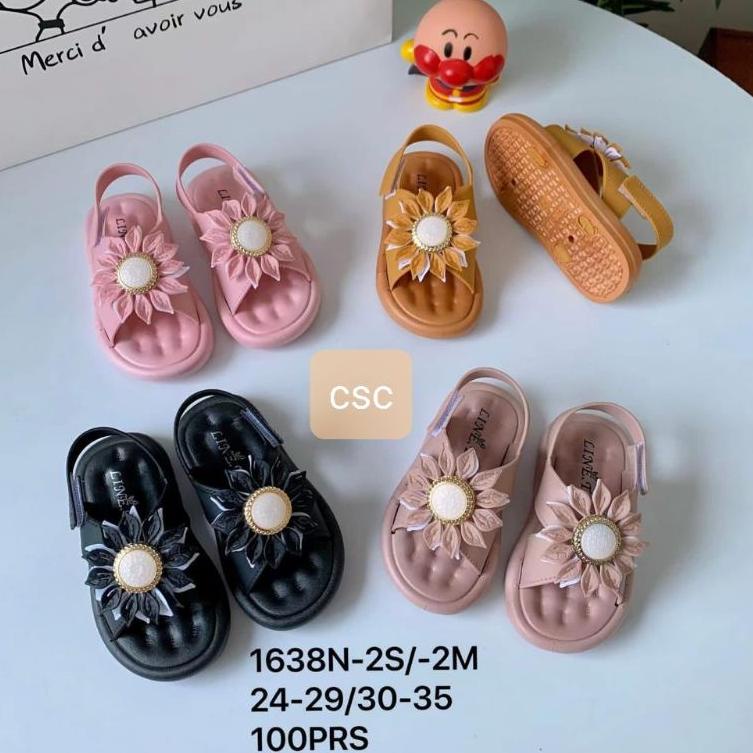 K2C1 NEW LINE.T.X.jelly sandal sepatu anak perempuan.sendal pariasi bunga JDQ