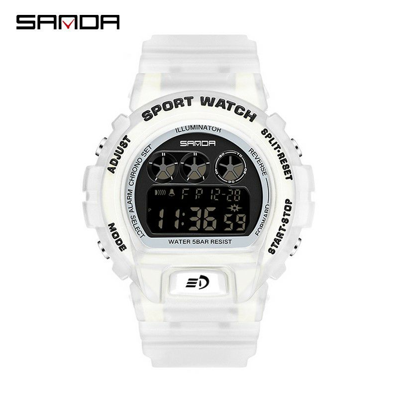 TERLARIS! SANDA 2117 Jam Tangan Pria Digital Luminous Tali Rubber Shockproof Anti Air