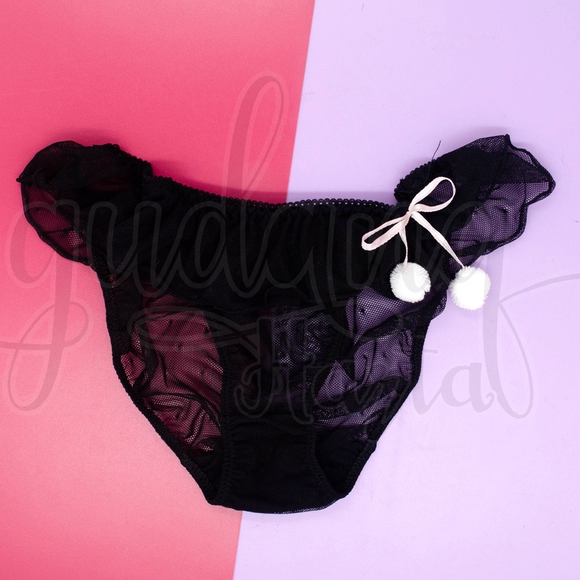 Celana Dalam Wanita Motif Pompom Lace Fashion Undeware Polos Renda GH 102002