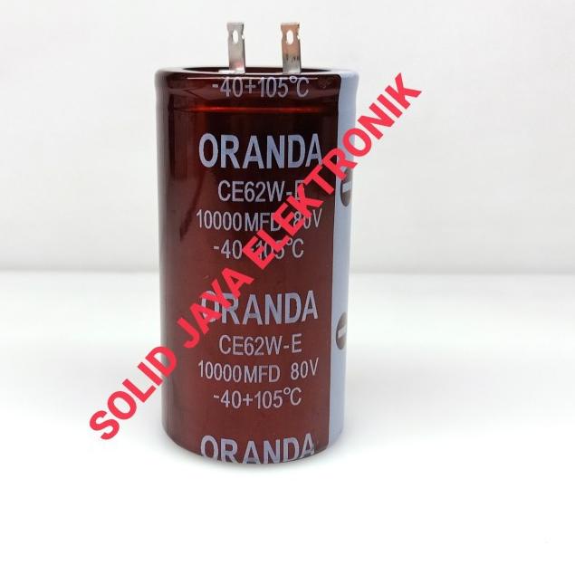 Murah CAPASITOR ELKO 10000UF 80V ELCO ORANDA KAPASITOR 10000 UF 80 V 10000 MIKRO 80 VOLT ELCO ORANDA