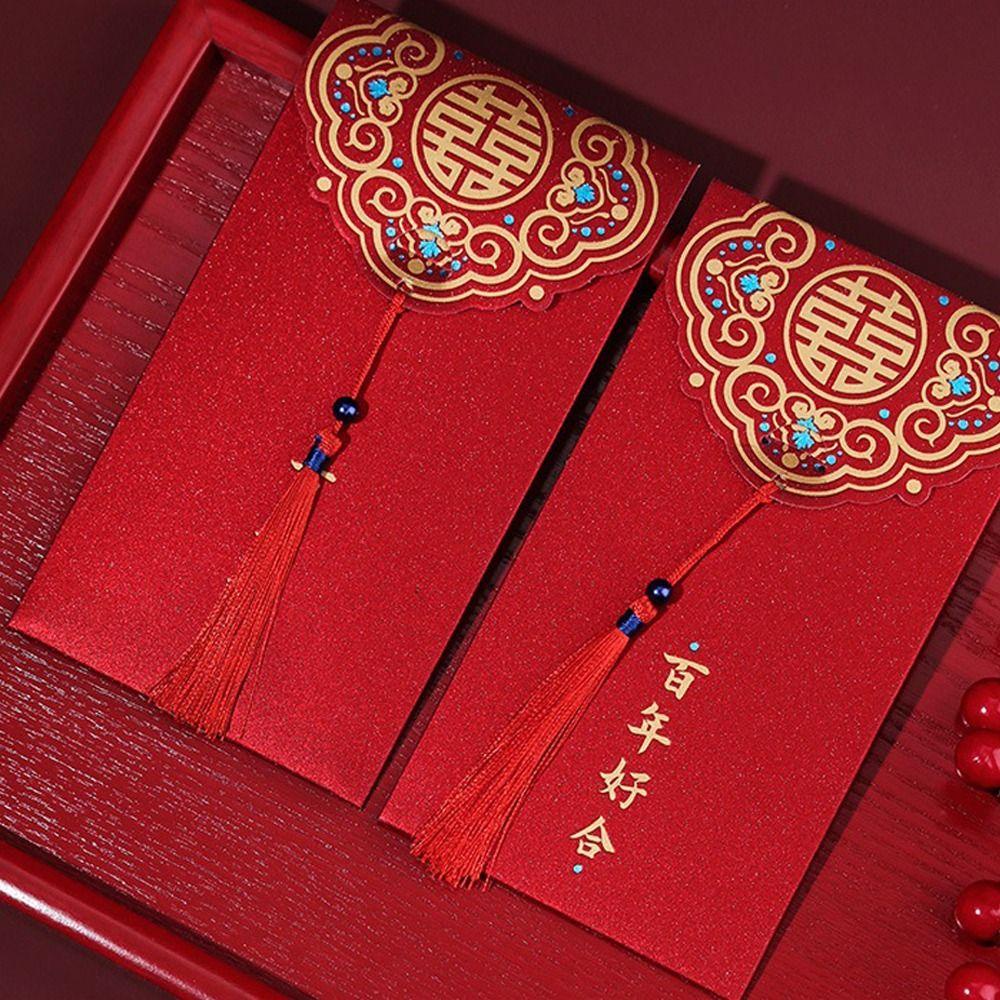 Lanfy Amplop Merah Imlek Red Happy Gift Festival Musim Semi Pernikahan Hongbao Money Packets