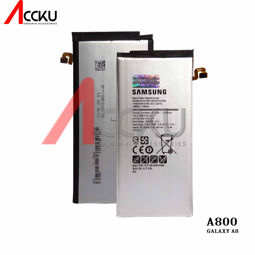 A8 - EB-BA800ABEA8 2015 100%BateraiSamsungA8 - EB-BA800ABEBatre Baterai BatterySamsungA8 - A800