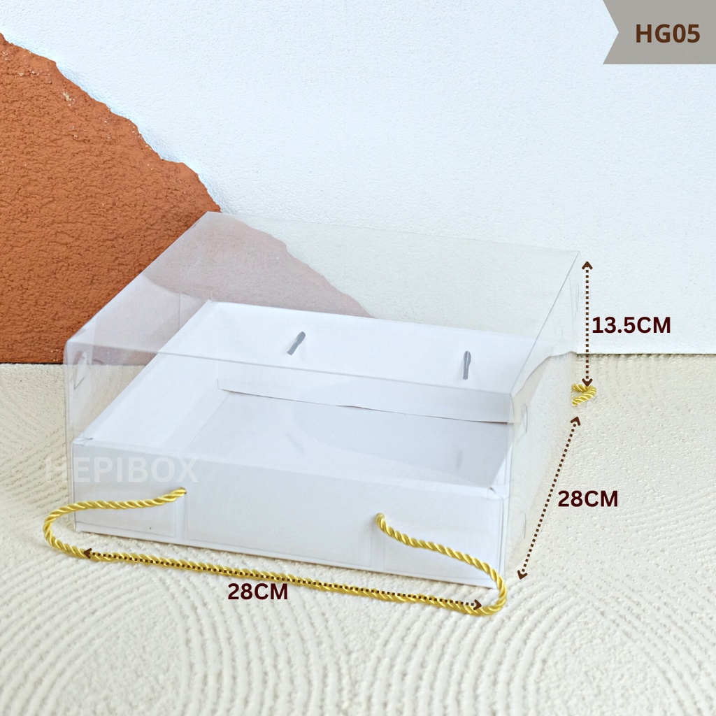 Box Mika Tali / Box Mika Handle / Kotak Hantaran Mika / Kotak Kue Mika I HG05