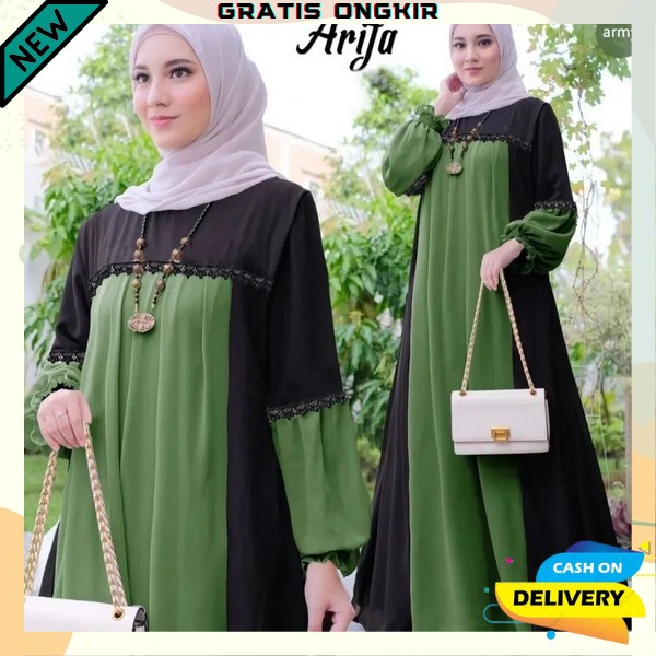Baju Gamis Lebaran Games Bju Muslimah Casual Perempuan Remaja Terbaru 2023 Model Terbaru Gamis Elega