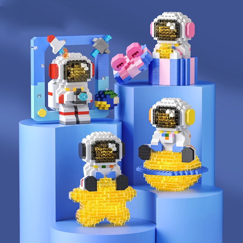 Mainan Balok Bangunan Seri Astronot 3D Untuk Hadiah