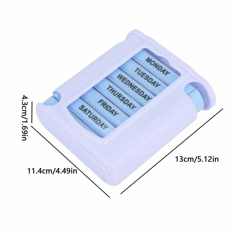 Preva Pill Box 7hari Organizer Splitters Dispenser Obat