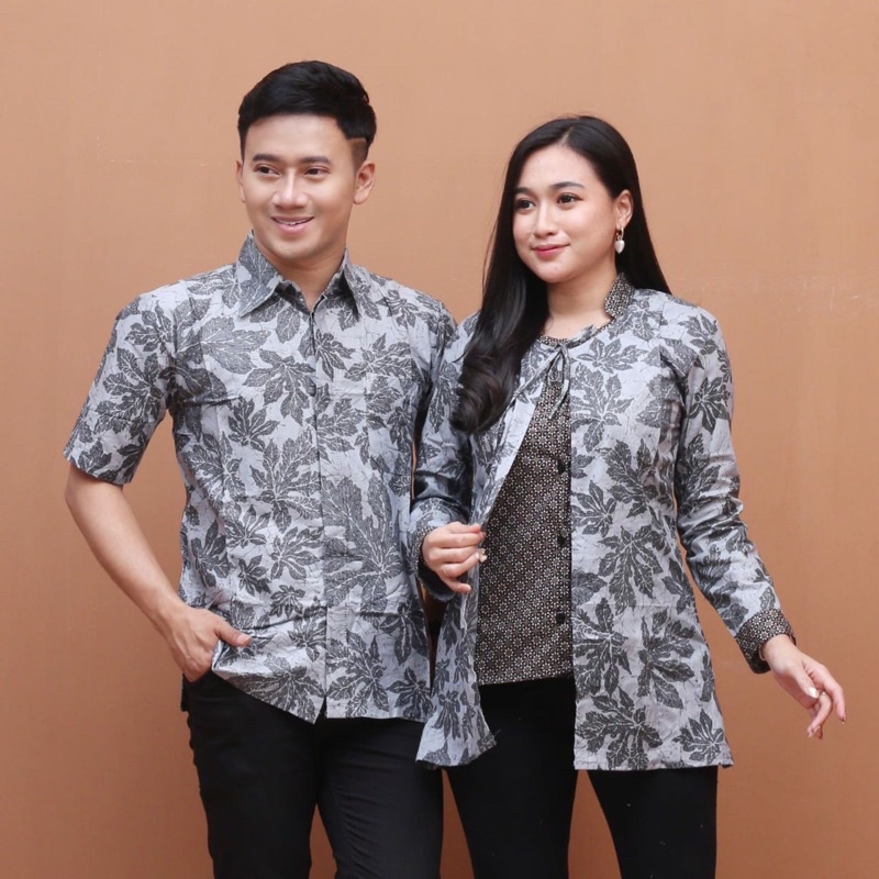 Atasan Blouse Batik Wanita Couple Kemeja Batik Pria Lengan Pendek Best Seller Kain Katun Busui Frendly