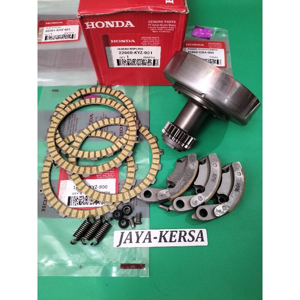 LONCENG  KOMPLIT -KYZ- HONDA ORIGINAL SUPRA X125 HELM,IN FI KELENGKAPAN PRODUK  LONCENG SET ,KAMPAS GANDA,PLAT KUPLING,KARET KUPLING  POKO YA SESUAI POTO