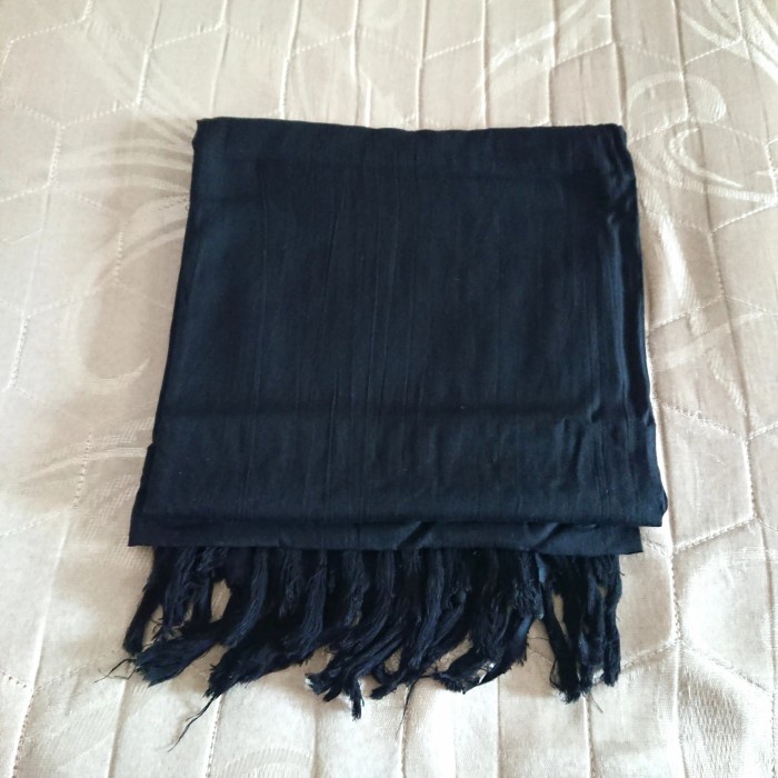 Sorban Sorban Rida Syal Shemagh SOLO Polos Warna - Hitam(N0H7) ORIGINAL Sorban Tenun Sorban Rida Ima