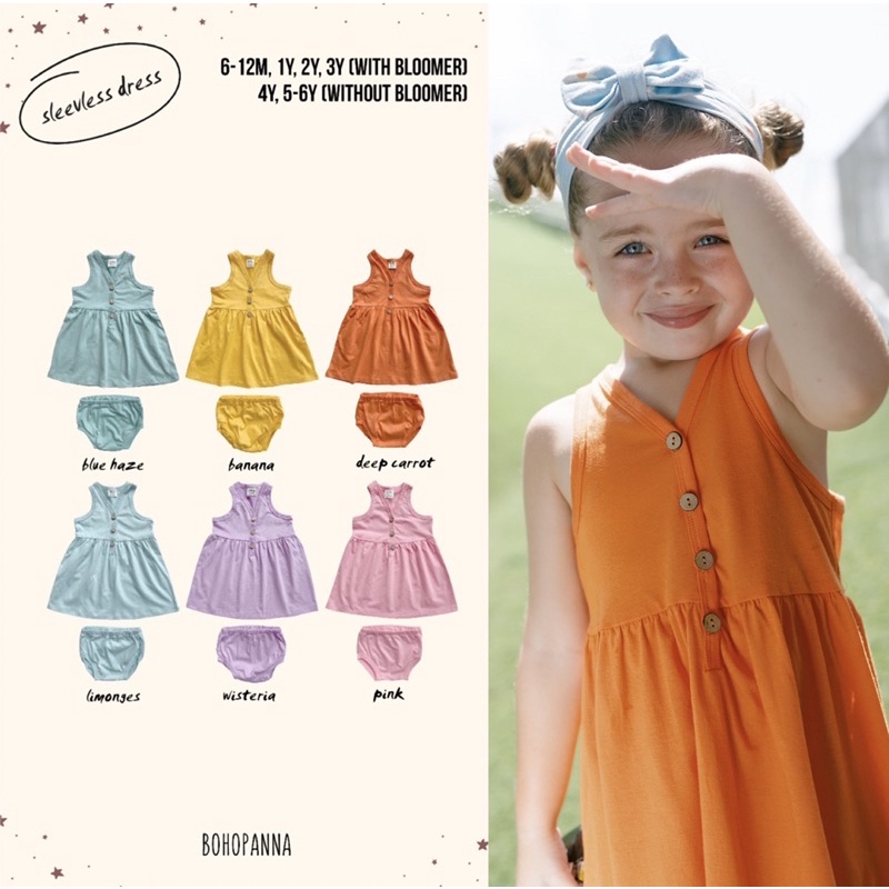 Bohopanna Sleeveless Dress Anak (6bln-3thn dengan celana 4-6thn tanpa celana)