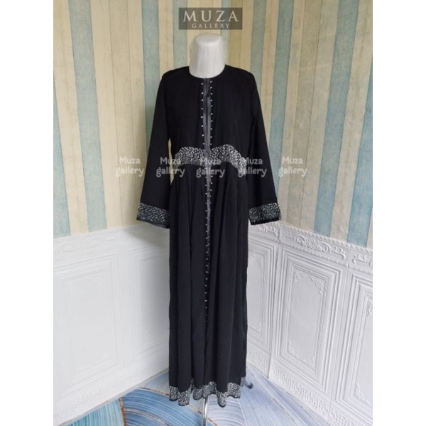 MUZA ABAYA HITAM ABAYA SYARI DUBAI 475 SWAROVSKI